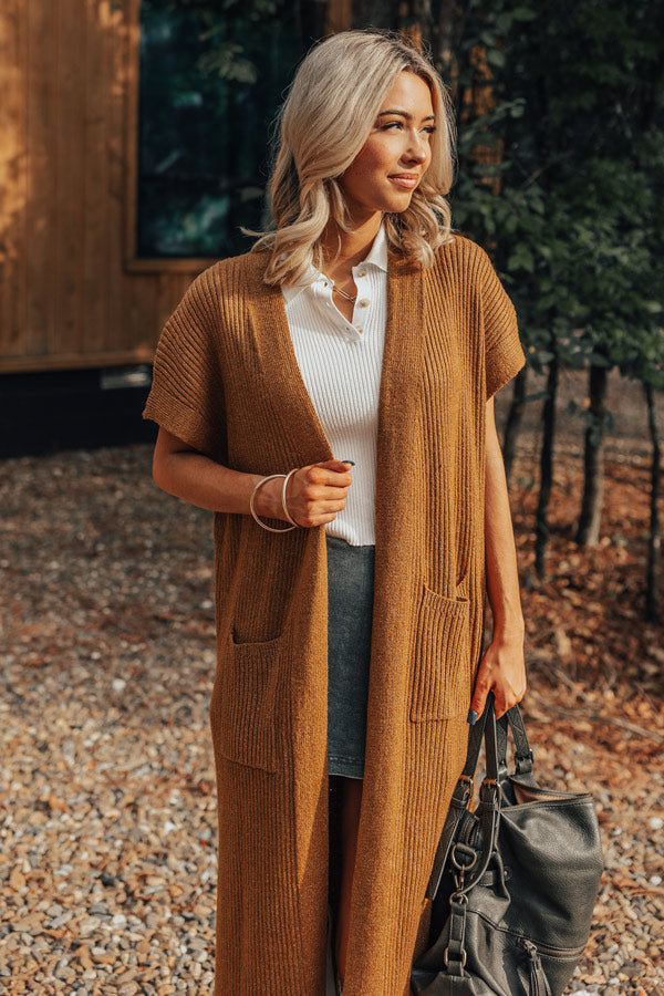 Autumn Vibes Ribbed Duster Cardigan