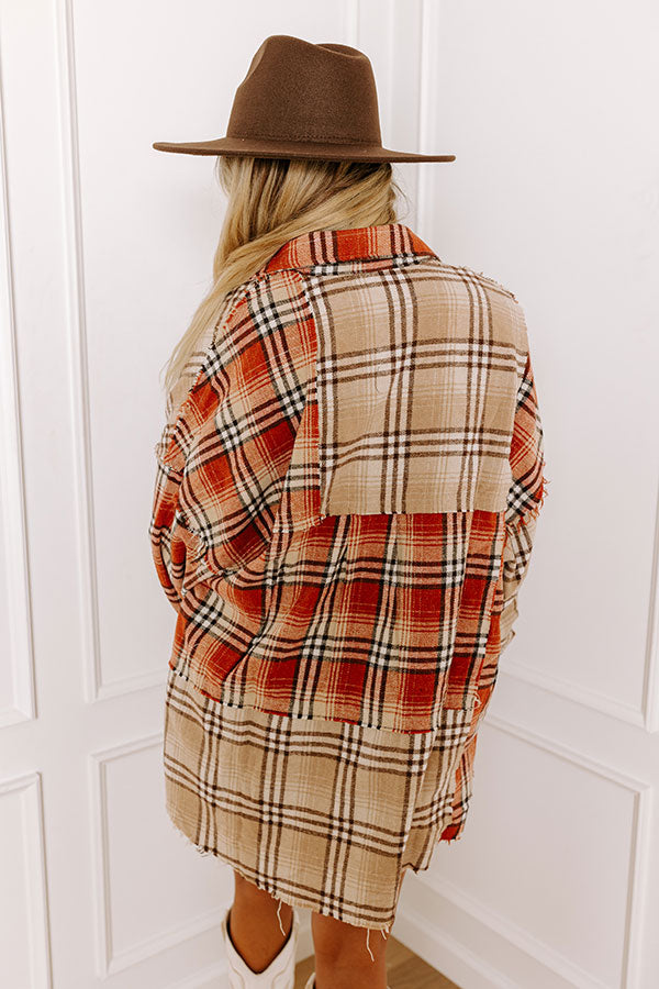 Fall Sentiments Plaid Button Up