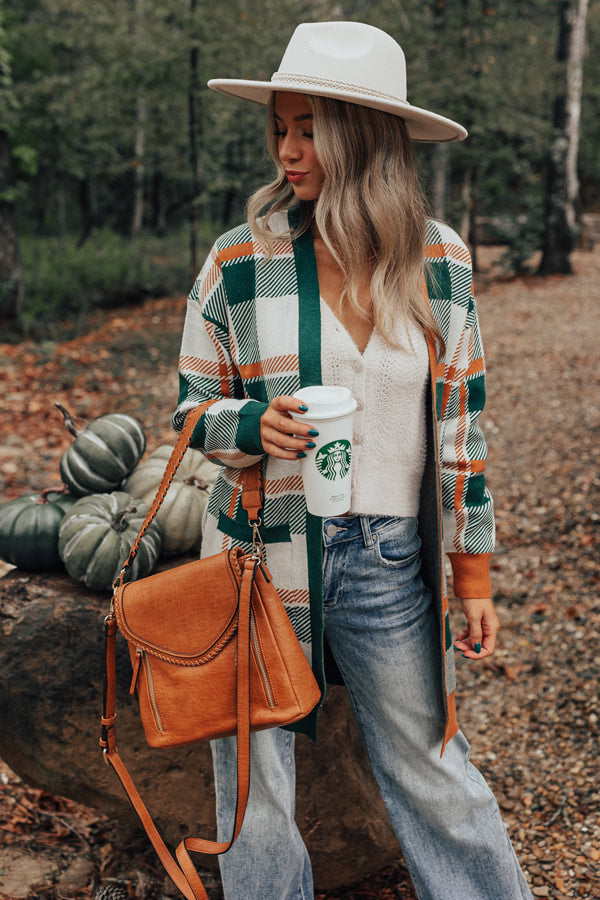 Close To Heart Plaid Cardigan