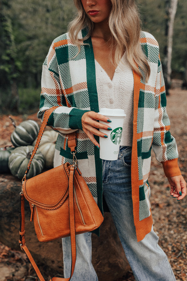 Close To Heart Plaid Cardigan