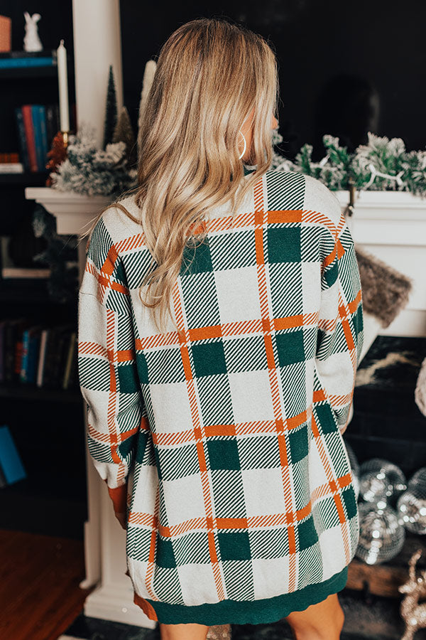 Close To Heart Plaid Cardigan