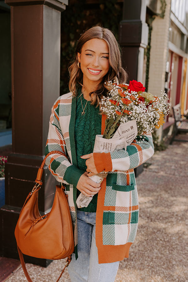 Close To Heart Plaid Cardigan