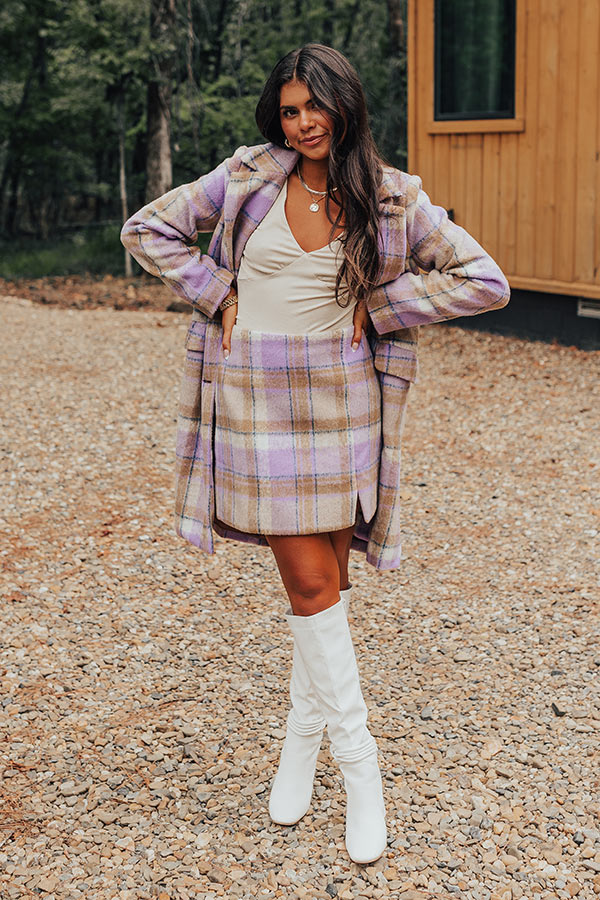 Falling For You Plaid Skirt
