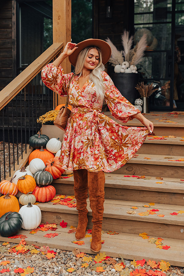 Venice Days Floral Wrap Dress