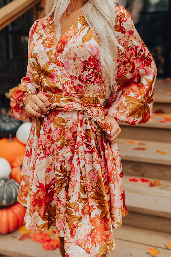 Venice Days Floral Wrap Dress