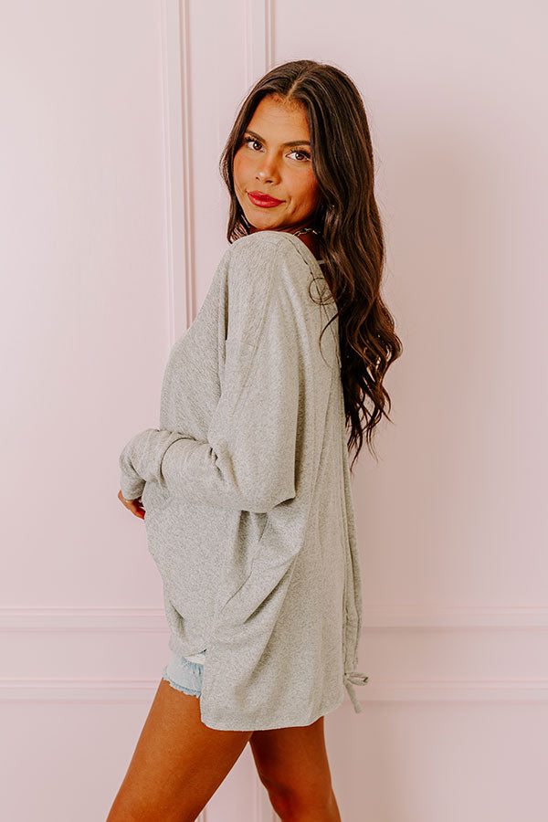 Elodie Lane Shift Top In Grey