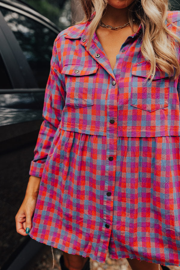 Save Your Seat Plaid Tunic