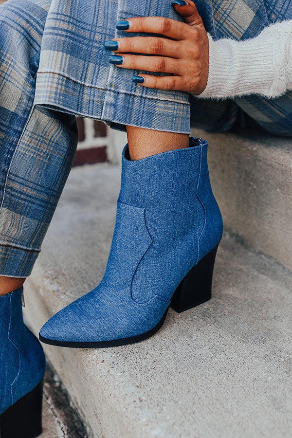 The Bethany Denim Bootie