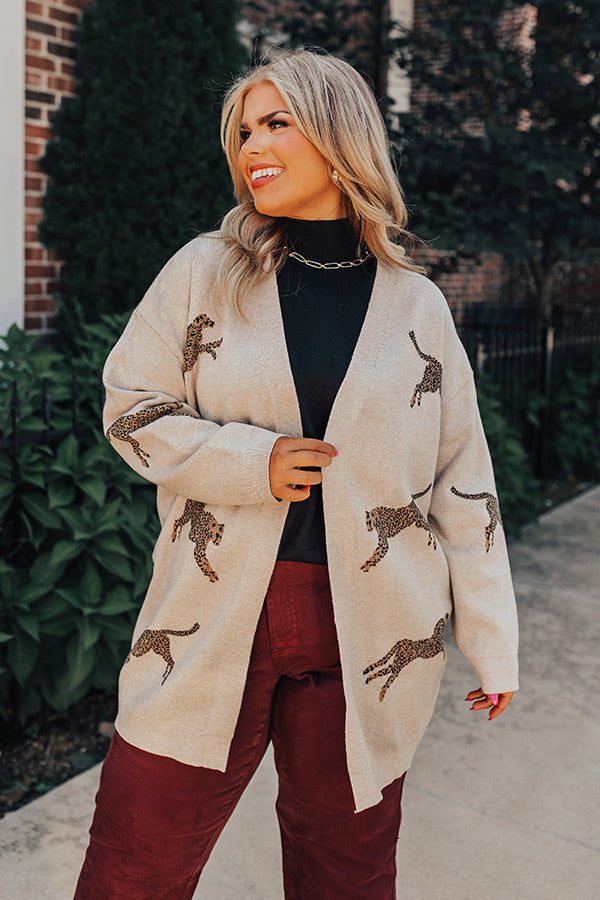 Cooler Weather Wishes Cardigan In Birch Curves