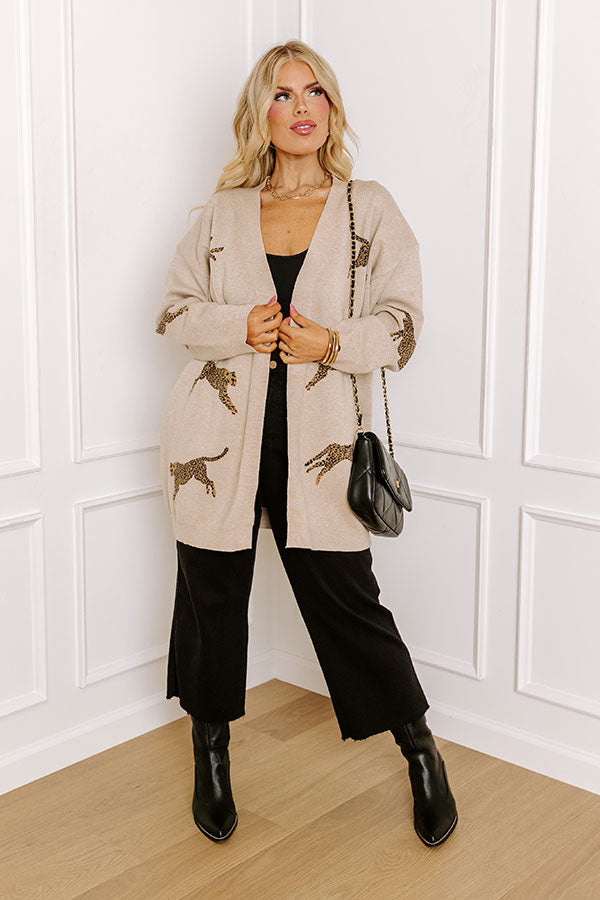 Cooler Weather Wishes Cardigan In Birch Curves