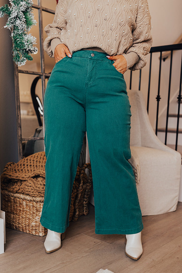 The Dex High Waist Straight Leg Jean In Jade Curves