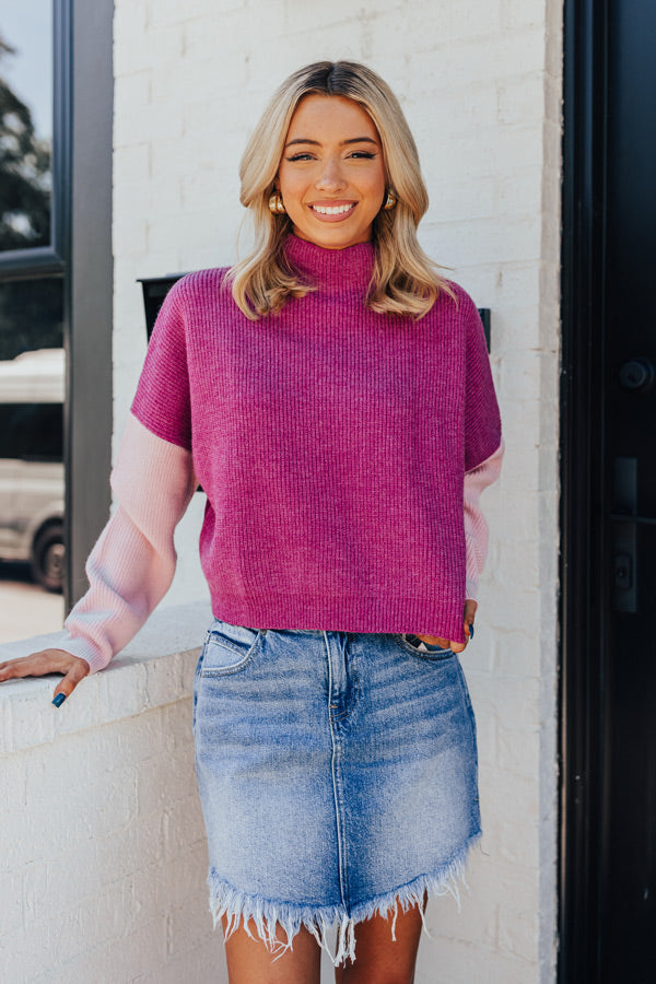 Nantucket Chill Knit Sweater in Orchid