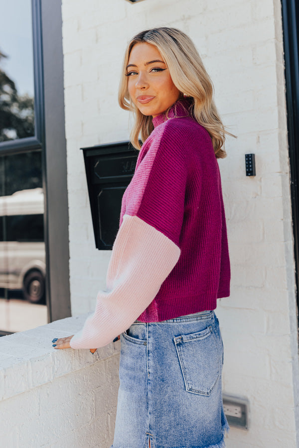 Nantucket Chill Knit Sweater in Orchid