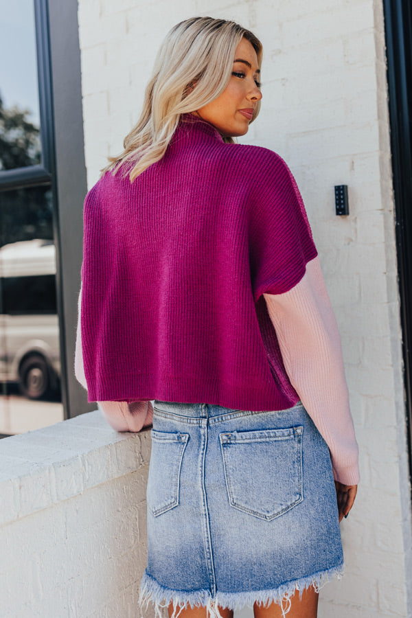 Nantucket Chill Knit Sweater in Orchid