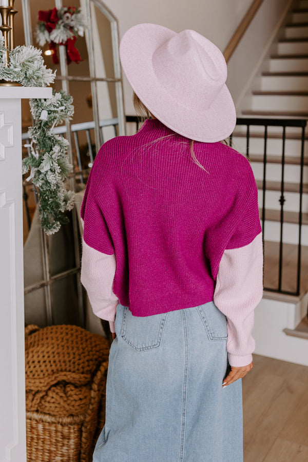 Nantucket Chill Knit Sweater in Orchid