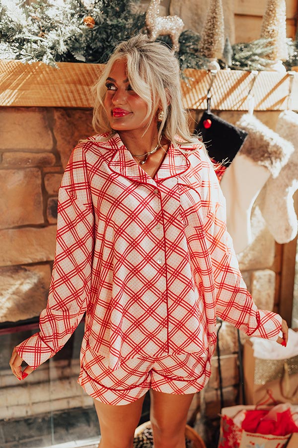Peaceful Pause Pajama Top In Pink