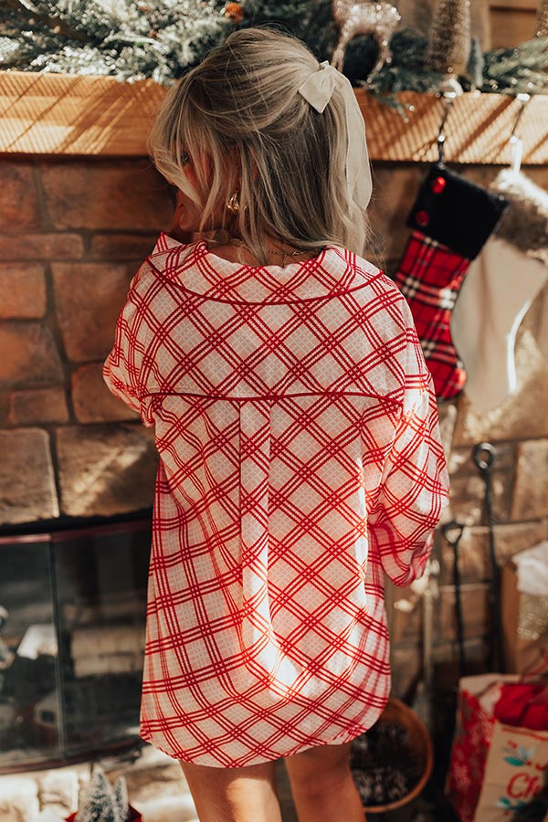 Peaceful Pause Pajama Top In Pink