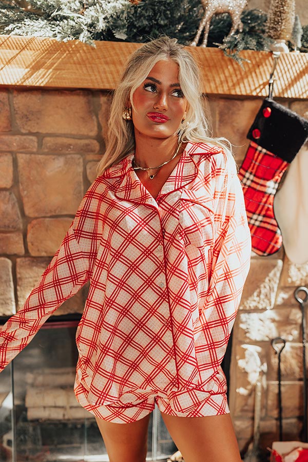 Peaceful Pause Pajama Top In Pink