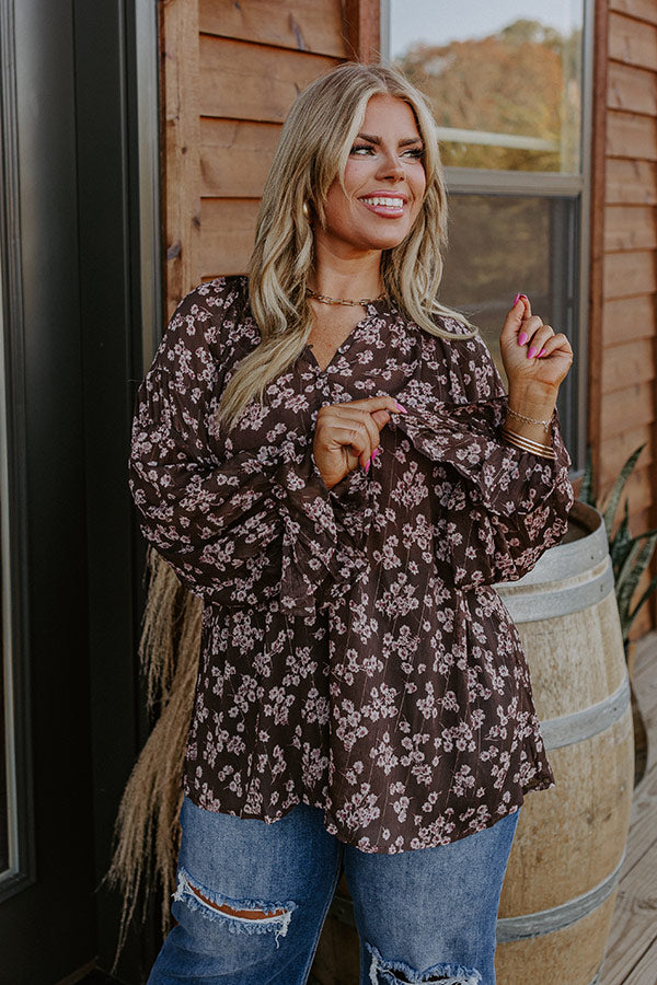 Floral Fascination Shift Top Curves