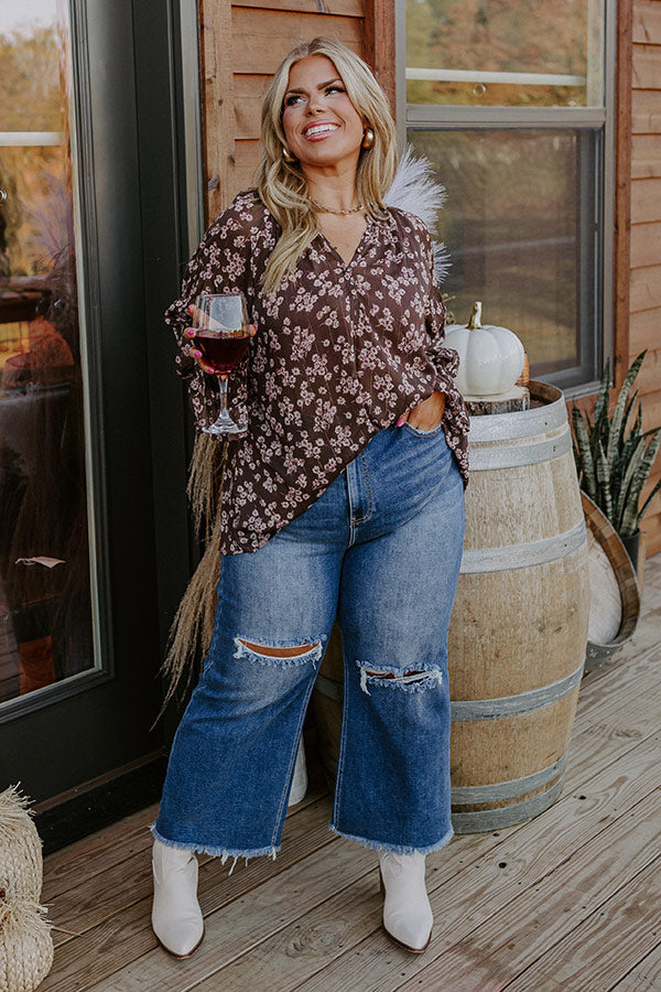 Floral Fascination Shift Top Curves