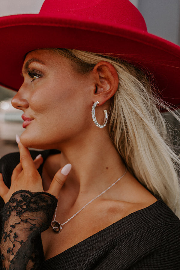 Feels Like Love Hoop Earrings In Silver