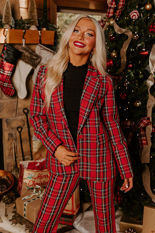 Festival Feels Plaid Blazer