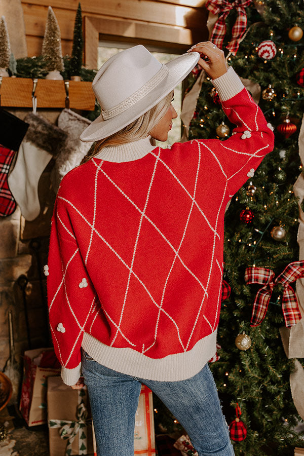 Mistletoe And Magic Sweater In Red