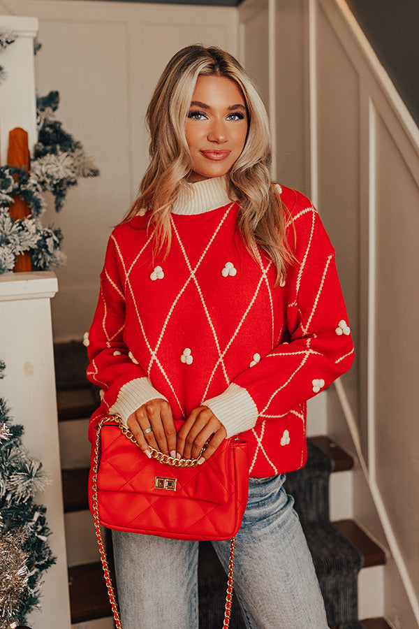 Mistletoe And Magic Sweater In Red
