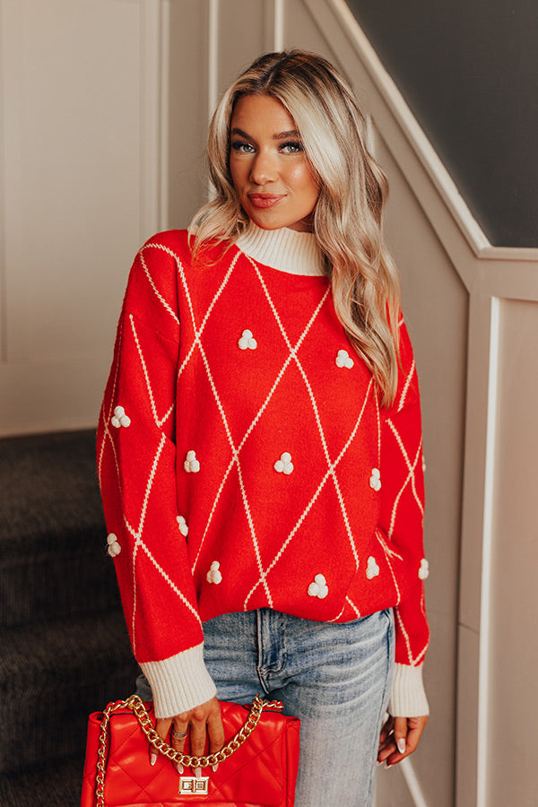 Mistletoe And Magic Sweater In Red