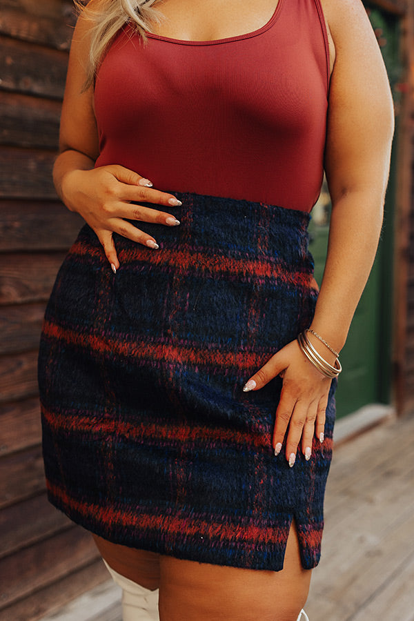 Fall Frenzy Plaid Skirt Curves