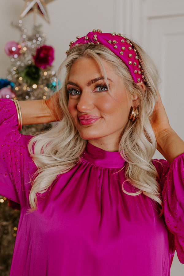 Buttercup Kisses Embellished Headband In Orchid