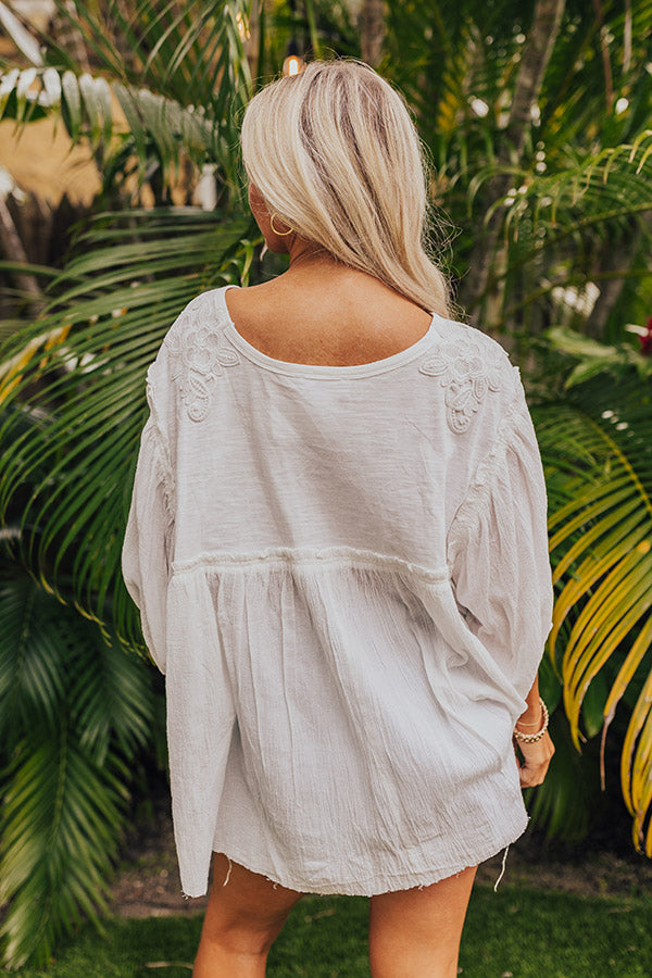 Serenity Song Babydoll Top In White