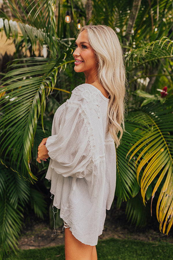 Serenity Song Babydoll Top In White