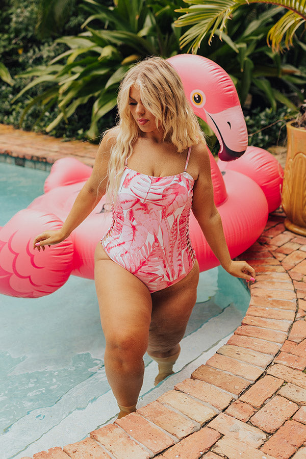Palm Paradise One Piece Swimsuit Curves