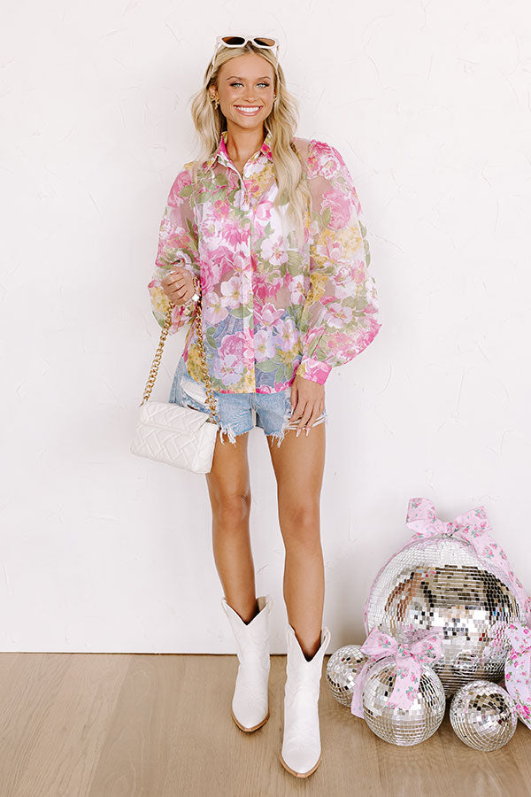 Garden Glamour Organza Top