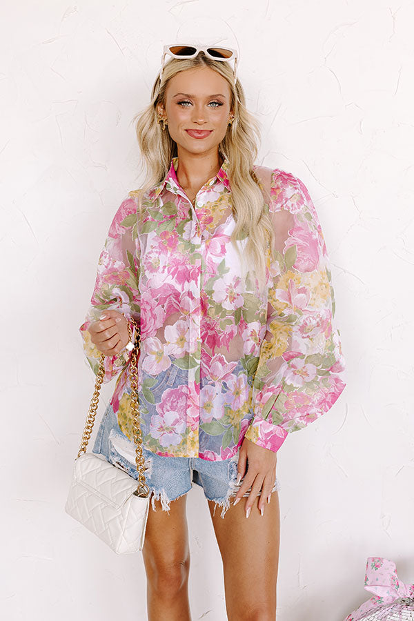 Garden Glamour Organza Top