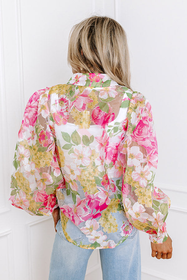Garden Glamour Organza Top