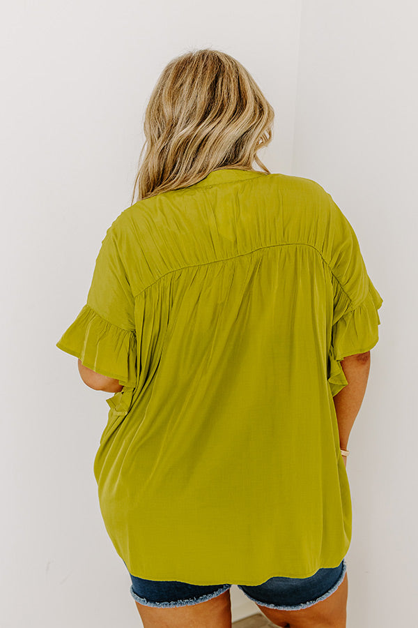 Summer Breeze Shift Top in Lime Punch Curves