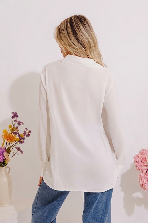 Charleston Getaway Shift Top in Ivory
