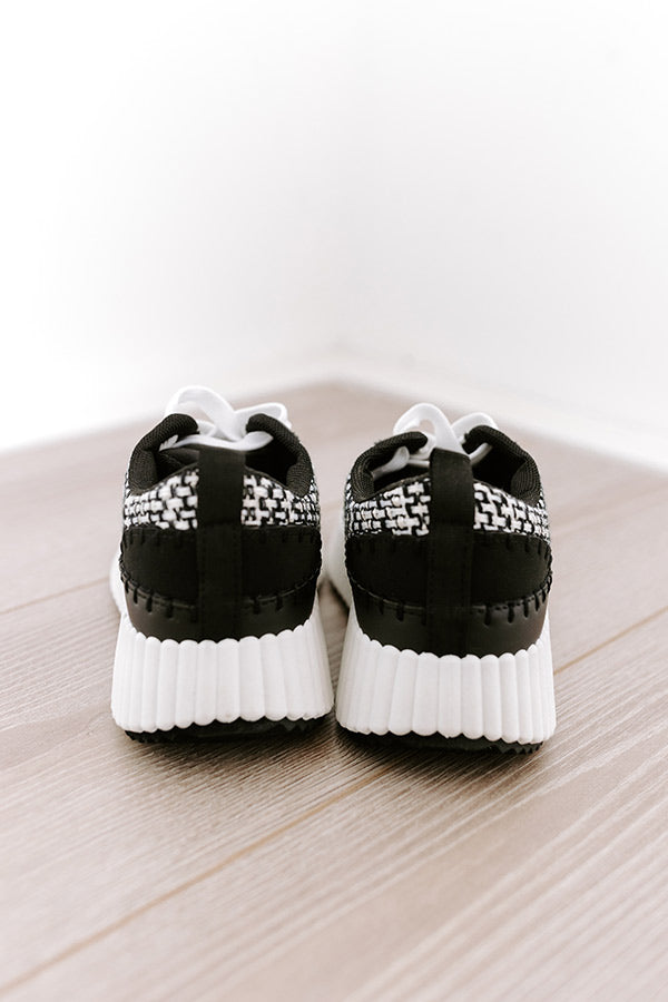 The Terra Tweed Platform Sneaker in Black