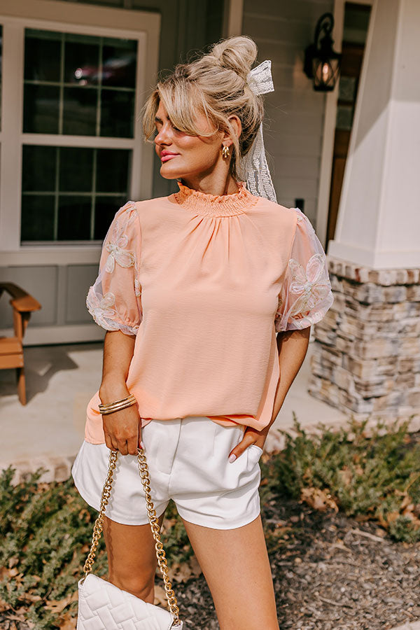 Cherished Moment Shift Top in Peach
