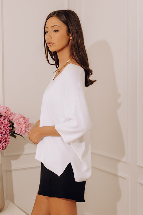 Casual Chic Shift Top in White