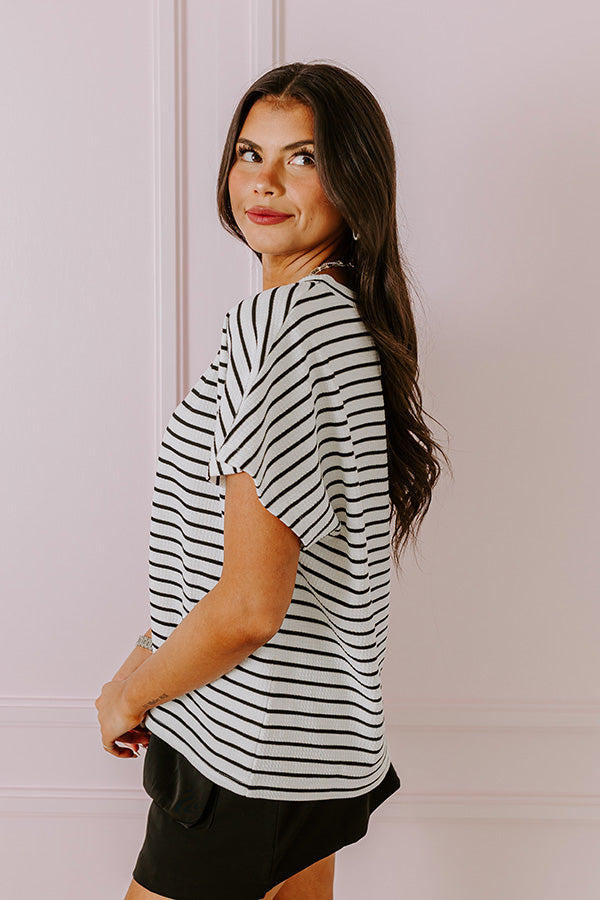 Sweetly Striped Shift Top