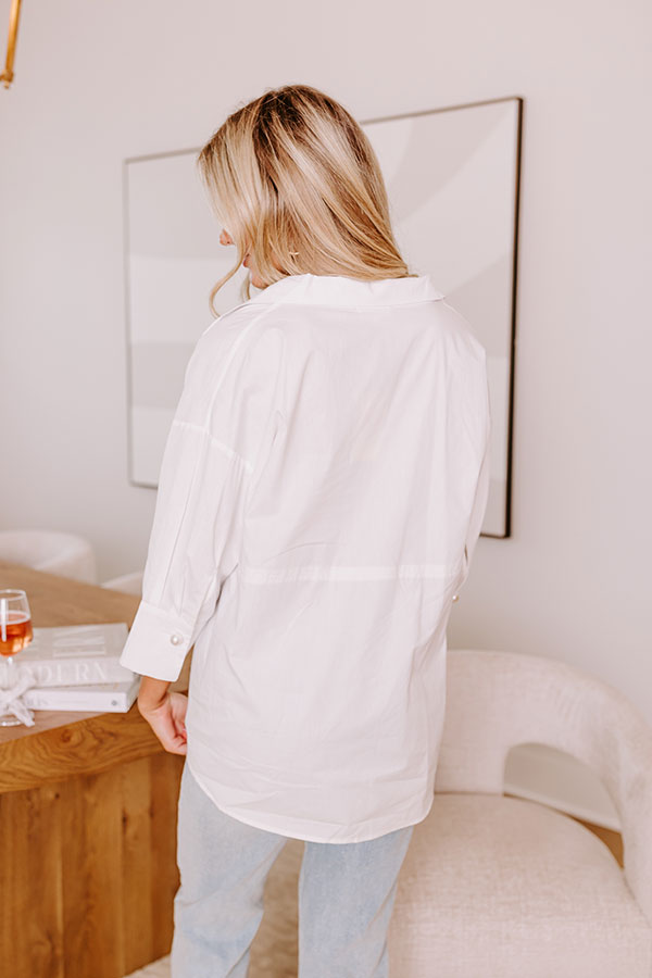 Manhattan Meeting Shift Top In White