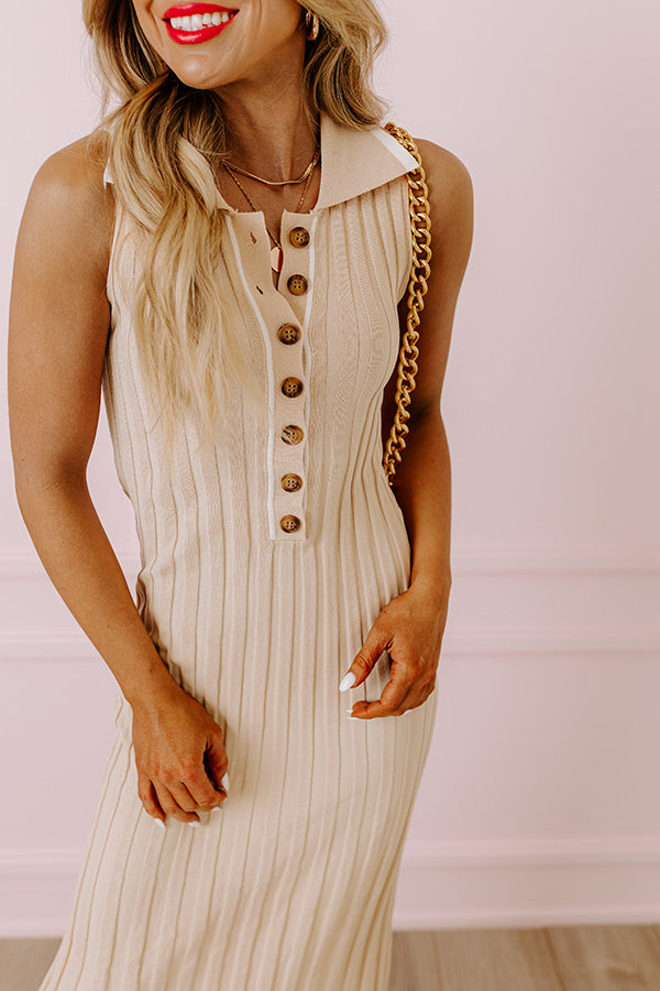 Skyline Soiree Ribbed Midi