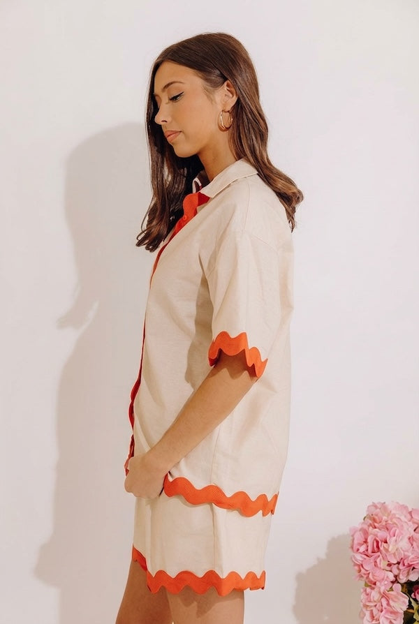 Vacay Escape Linen-Blend Top