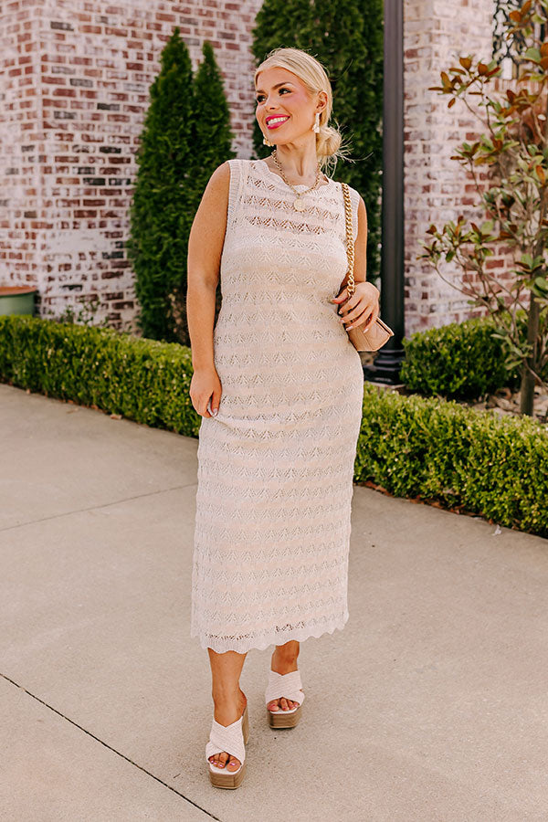 Beach Bungalow Crochet Maxi Dress Curves
