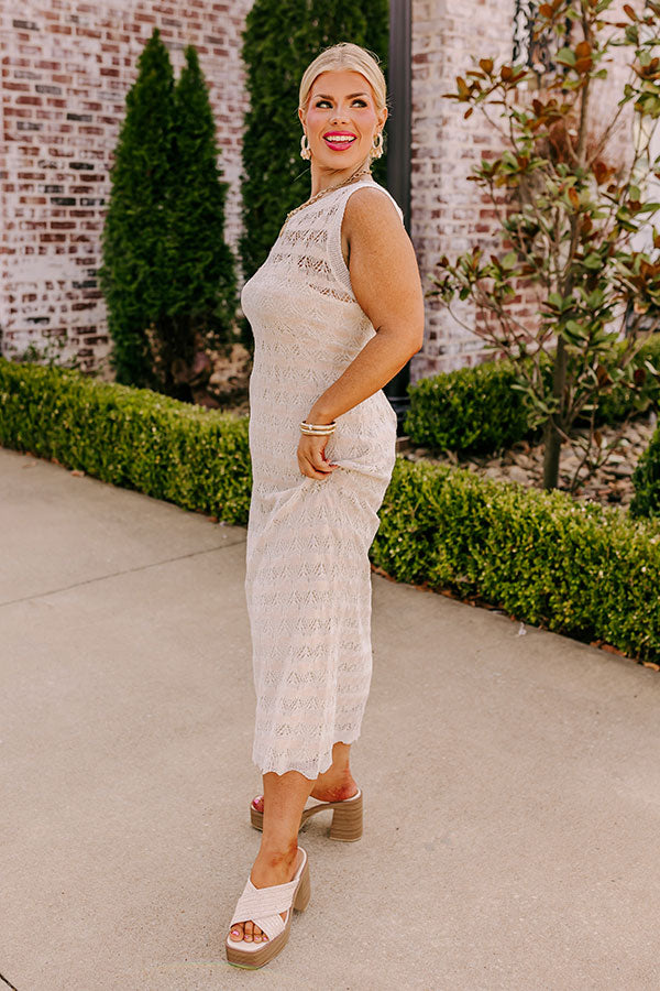 Beach Bungalow Crochet Maxi Dress Curves