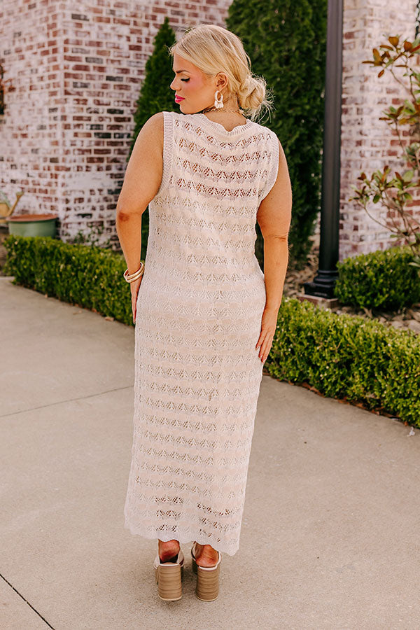 Beach Bungalow Crochet Maxi Dress Curves