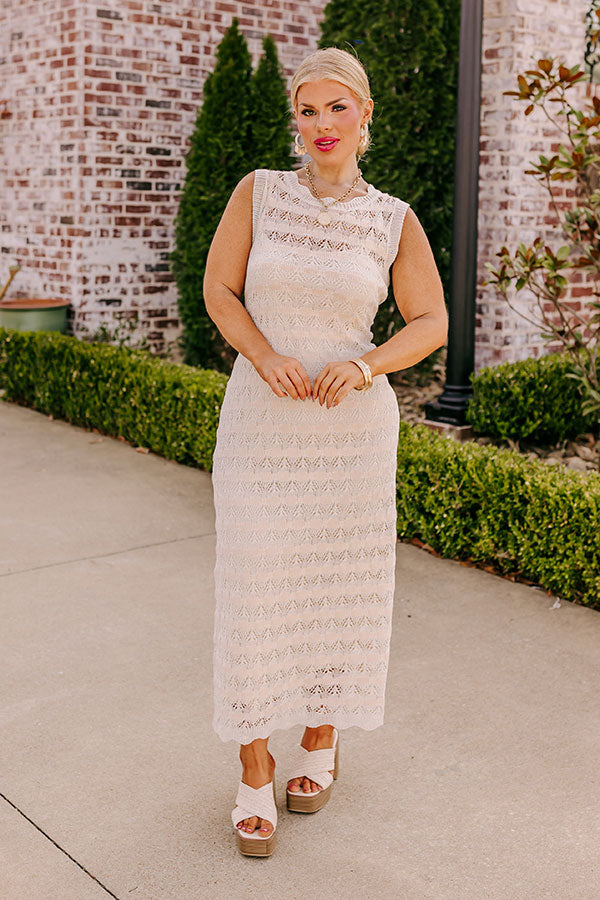 Beach Bungalow Crochet Maxi Dress Curves – Impressions Outlet